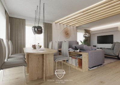 Novostavba Ostrava kuchyně s obývacím prostorem, předsíň